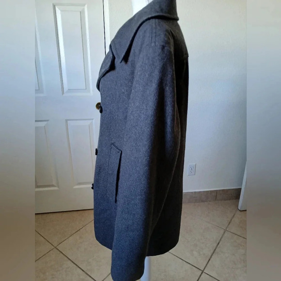 Merona womens winter pea coat double breasted wool brend gray size medium - Picture 5 of 16